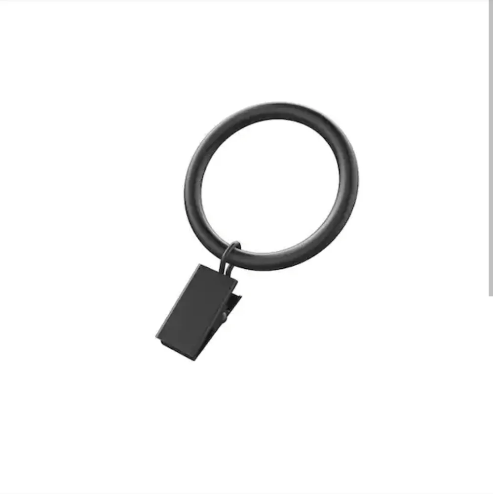 NWT Home Decorators Collection, 20 Gunmetal Quality Steel Curtain Rings & Clips